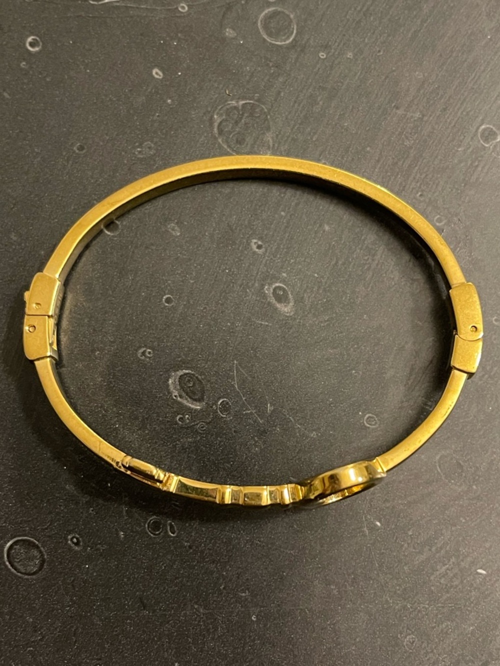 Fossil Gold-Tone Slim Bracelet with Logo Accent - Picture 7 of 7